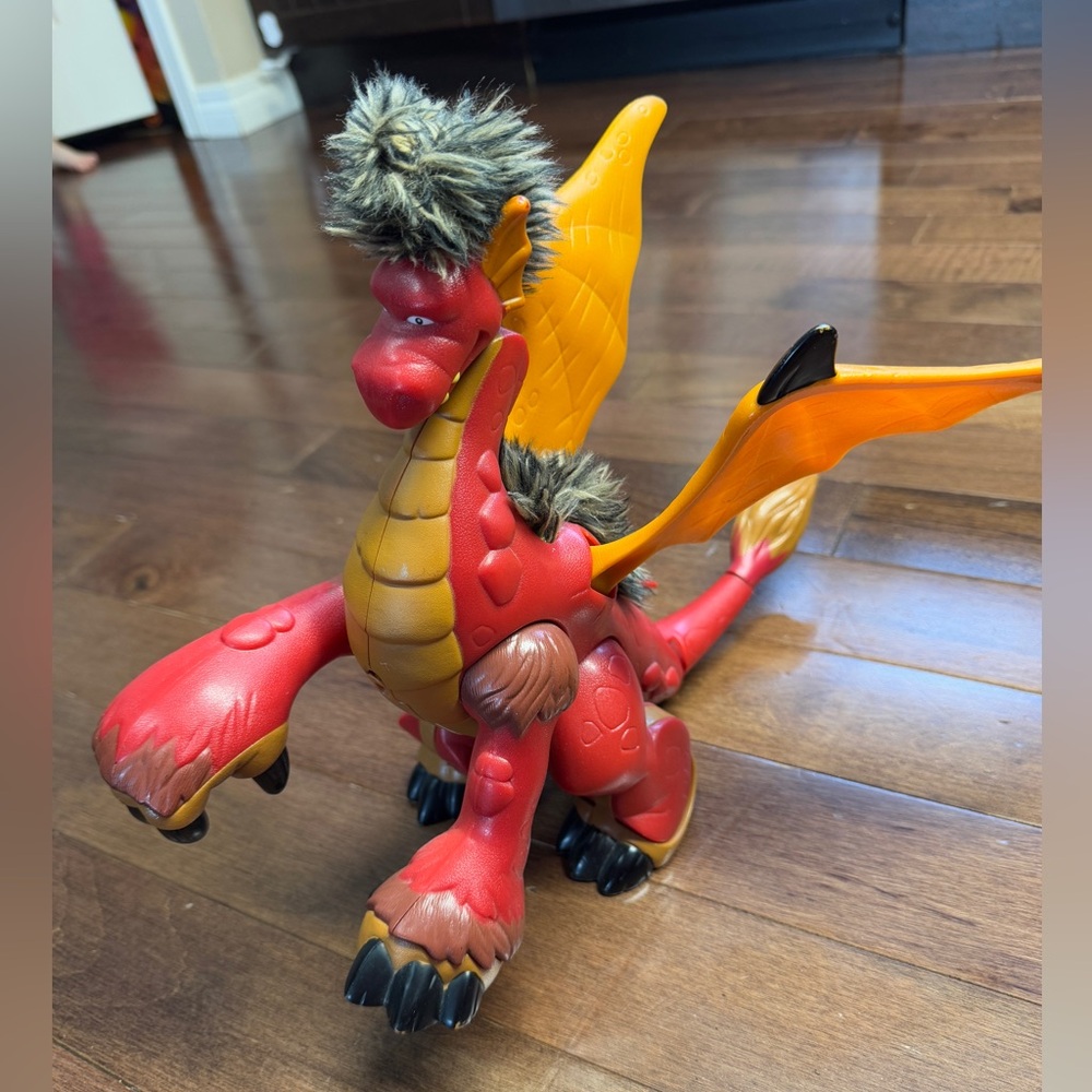 Roaring Sound FX Red Dragon Mattel Imaginext Dinosaur Action Figure 2008 12”